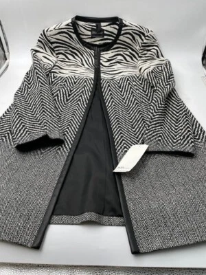 B1 Change Rofa Fashion / White Label Damen-Longblazer / schwarz/weiß / Größe 38 - Bild 1 von 4