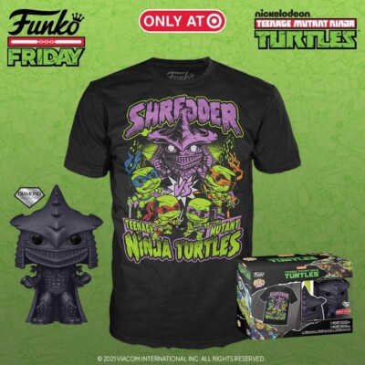 FUNKO POP! & T-SHIRT (L) TEENAGE MUTANT NINJA TURTLE SUPER SHREDDER DIAMOND 