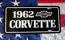 1962 Chevrolet Corvette License Plate Tag 62 Chevy 283