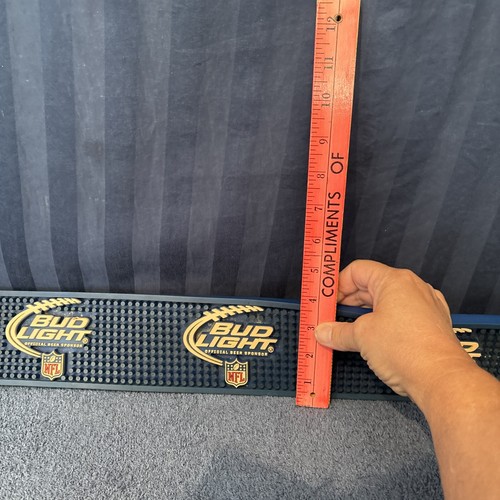 Bud Light NFL Football Beer Rubber Bar Spill Mat B2 - Picture 3 of 7
