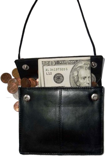 New Leather passport case wallet credit Card case ID Holder shoulder bag bnwt - Picture 7 of 12