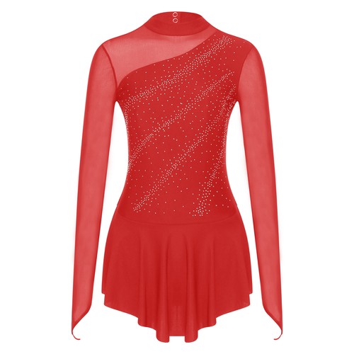 Frauen Kleid Abbildung Rock Strass Trikot Tanz Kostüm Ballett Tanzbekleidung - Bild 19 von 51