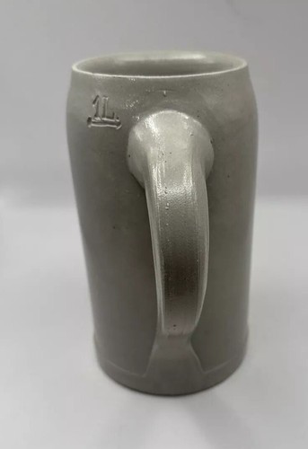 German Beer Stein Mug Wulle Bier Wir Wollen Wulle Stoneware 1L Vintage - Picture 6 of 14