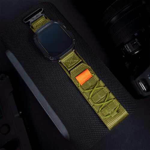 Tactical Nylon Band + PC Case For Apple Watch Series 10 987654 Ultra2 49mm Strap - Bild 17 von 37