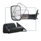 Pair Towing Mirrors For 2009-18 Dodge Ram 1500 2500 3500 Manual Adjustment LH+RH