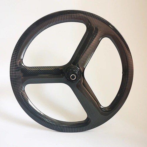 Tri Spokes Carbon Wheels 20Inch 451 Road Bike Wheelset V/Disc Brake 6 Bolts Hub - Picture 15 of 28