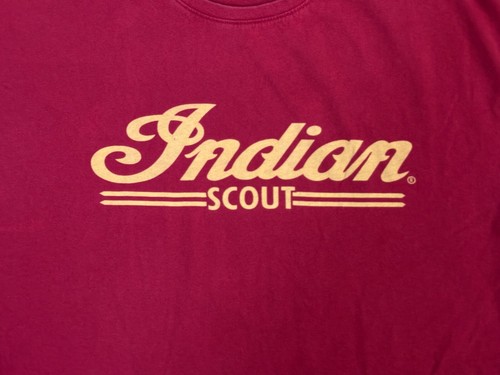 Indian Motorcycle Men's T Shirt Scout Logo Short Sleeve Tee XXL Red - Picture 3 of 9