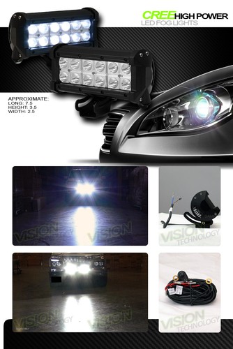 7" 36W Cree LED Light Bar Spot Beam Off Road Bull 4X4 Fog Car Suv Van Truck V05 - Picture 2 of 2