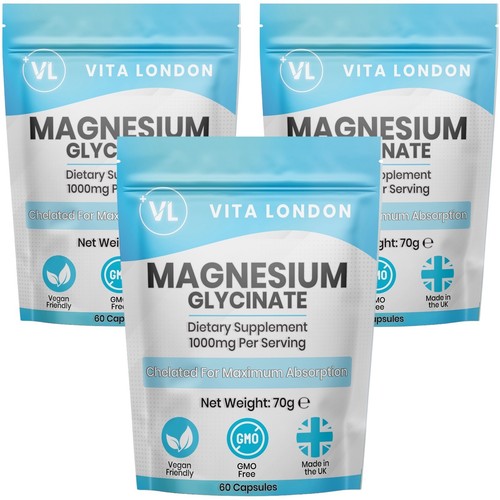 Cápsulas de glicinato de magnesio 1000 mg (no comprimidos ni gomitas) fatiga sueño óseo - Imagen 11 de 11