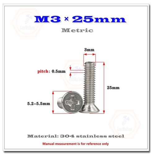 M1 M1.2 M1.4 M1.6 M1.7 M2.5 M3 M4 Edelstahl Kreuzschlitz versenkter Kopf kleine Schrauben - Bild 82 von 96