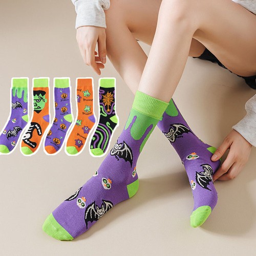 Neuheit Socken Cartoon Halloween Baumwolle lustig Männer & Frauen lässig Geschenk bunt NEU"