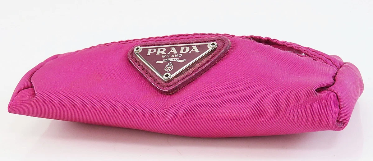 Authentic PRADA Pink Nylon Mini Pouch #51087D