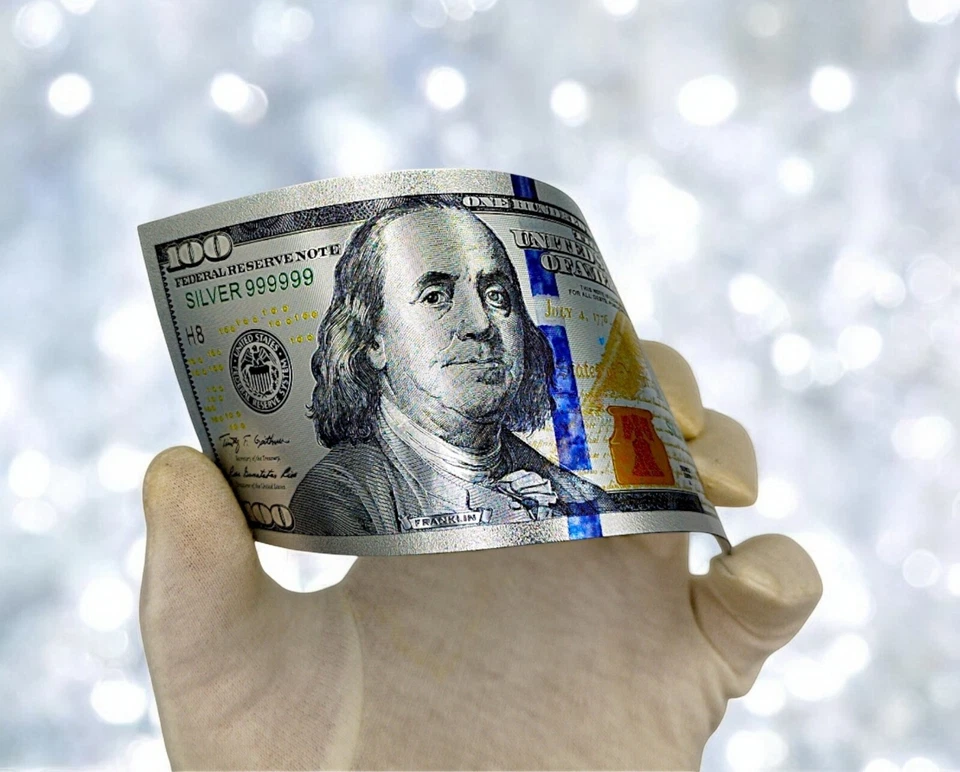 Limited Edition Silver-Plated $100 Banknote - Stunning Collectible! - Image 3 of 4