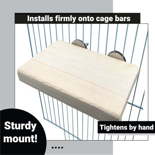 5000 Pk2 Small Flat Wood Perch Natural Spruce Pine or Fir Platform Perches with - Picture 7 of 8
