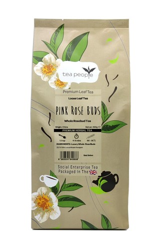 Pink Rose Buds Tea Caffeine Free Loose Herbal Tea by Tea People - Picture 8 of 9