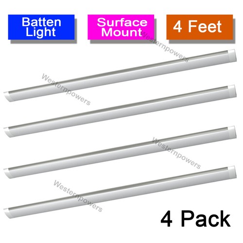 4 Pack 6000K LED Shop Light Utility Ceiling Garage Workshop Easy Mount LED 36W - Picture 3 of 6