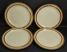 International China Salad Plates BRANDY Set of FOUR Stoneware 7 1/2" EXCELLENT