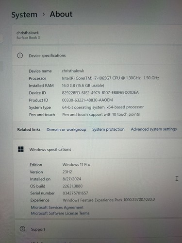 Microsoft Surface 3 512GB, Wi-Fi, 10.8 inch - Silver - Picture 3 of 5