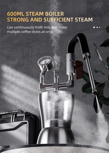 Portable Steam Milk Frother Home Camping Espresso Coffee Frother with 2 Boiler - Picture 8 of 16