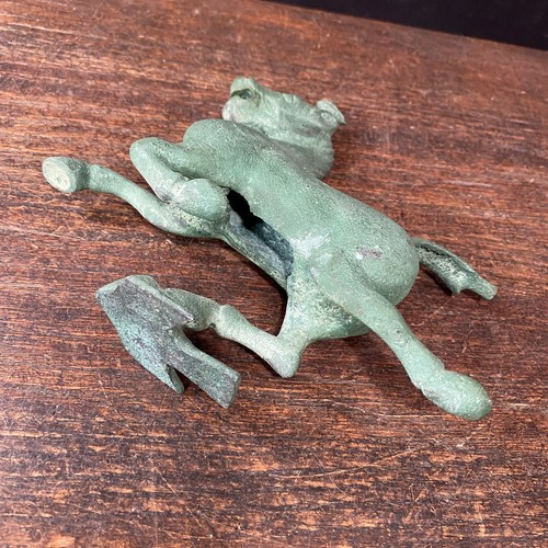 Vintage Statue Figur fliegendes Pferd von Gansu grün Bronze laufendes Pferd PRIORITÄT - Bild 8 von 12