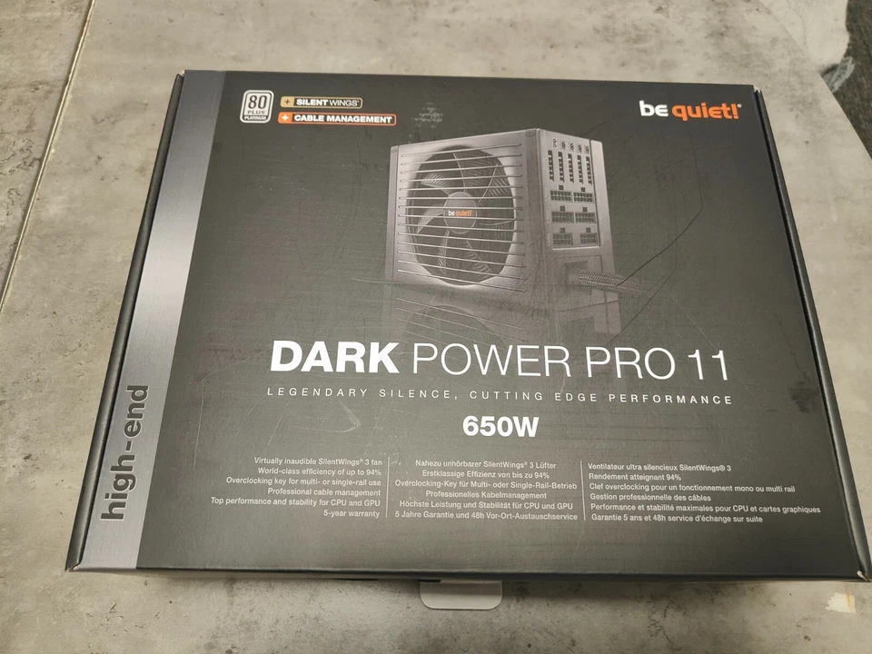 be quiet! Dark Power Pro 11 650W 80+ Platinum Netzteil – NEU (Garantietausch) - Bild 4 von 4
