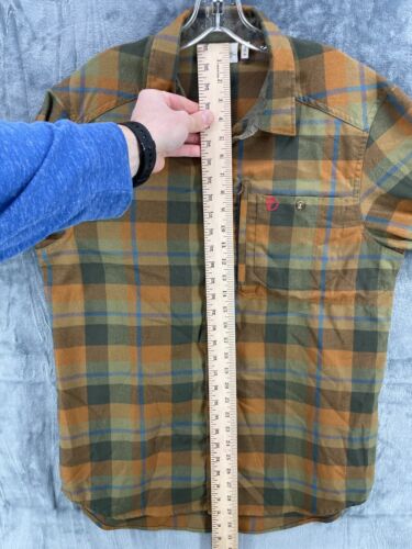 Fjallraven Fjallglim Green Flannel Shirt Men Medium Button Up Long Sleeve Plaid - Picture 15 of 24