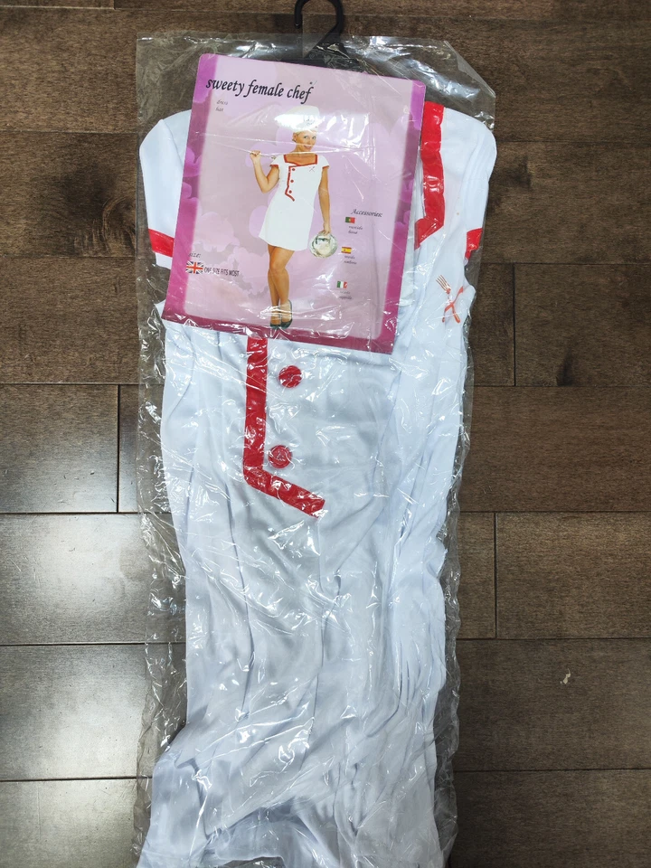 Sexy Female Chef Cook Women Halloween Costume One Size (Fits XS, S, M) - Image 3 of 3