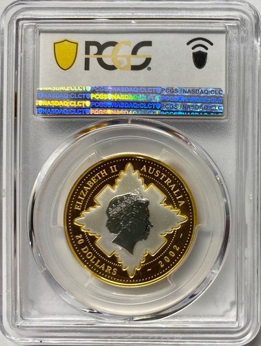 2002-P Australia Elizabeth Golden Jubilee Bi-Metal PCGS PR-69 DCAM - Picture 3 of 7