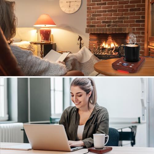 Coffee Mug Warmer, Smart Electric Heated Coffee Cup Warmer for Desk Candle - Picture 4 of 7
