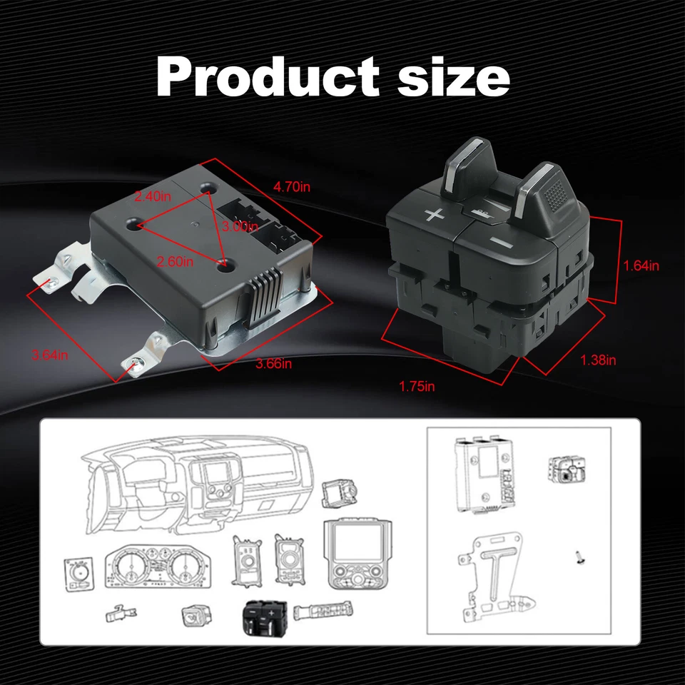 Nuevo controlador de módulo de control de freno de remolque para 15 Ram 1500 2500 3500 4500 5500 Foto 2 de 4