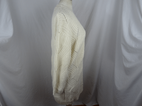 Miss Me Women Ivory White Cardigan Sweater Size S - Picture 4 of 9