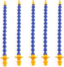 5PCS 30Cm 1/4Inch Thread round Nozzle Flexible Plastic Water Oil Coolant Pipe Ho