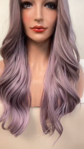 Long Natural Wavy Synthetic Wigs Brown Ombre Purple Pink Hair for Women Cosplay | eBay Long Natural Wavy Synthetic Wigs Brown Ombre Purple Pink Hair for Women Cosplay | eBay
