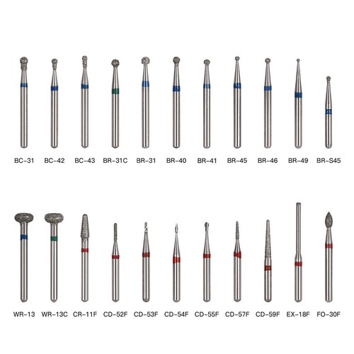 5 pcs Zahnarzt Diamant Bohrer Schleif Fräs Präparation Dental High speed Turbine - Bild 687 von 757