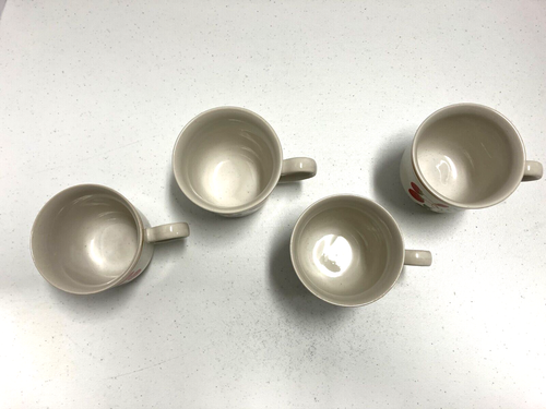 4 Vintage Strawberries 'n Cream Sheffield Stoneware Coffee / Tea Mugs 4 - Picture 5 of 7