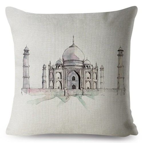 Classic Building Statue Of Liberty Scenic Cushion Covers Linen Pillow Home Decor - Picture 19 of 33