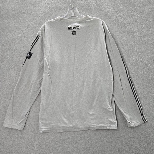 Los Angeles Kings Men Shirt Large Gray Logo CCM Patch Long Sleeve Crew Neck READ - Picture 8 of 12