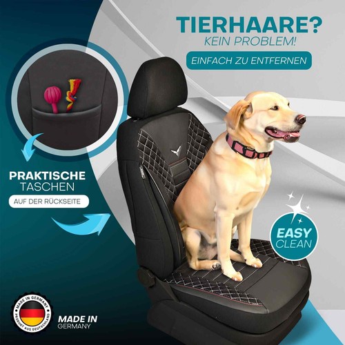 Fundas de asiento de coche Prime adecuadas para Audi A1 GB a partir de 2018 en blanco y negro JOLT808 - Imagen 7 de 10