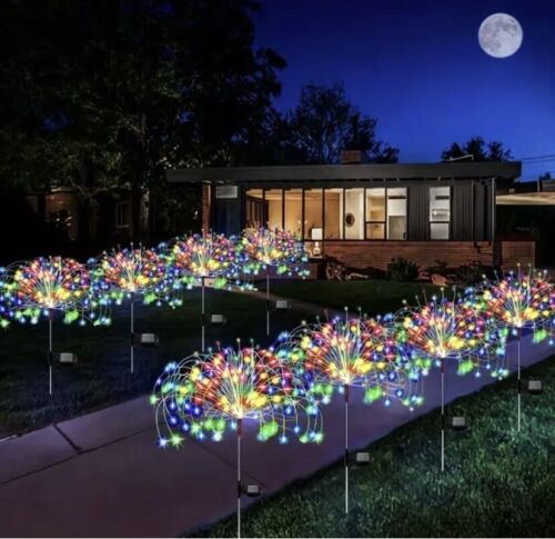 Yard Lights Solar Mulitcolor Stake Decor Seasonal Waterproof Flexible 2pcs/box - Picture 2 of 8