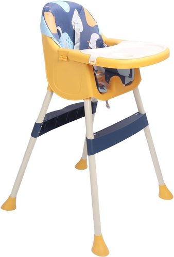 Baby High Chair, 4 Wheels Portable Infant Dining Chair with Adjustable Backre... - Picture 11 of 12