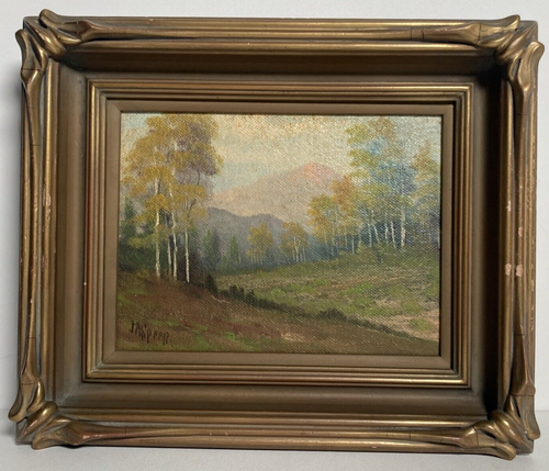 Antique Vintage Original Small Gem Oil Painting Impressionist Landscape -Signed - Picture 16 of 23