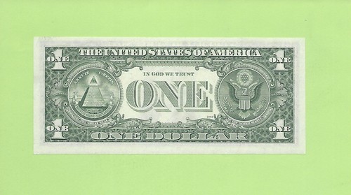 1969B ..UNCIRC $1 D 0456 7743 A .... 1969B $1 D-A LADDER '4567' NOTE - Picture 2 of 2