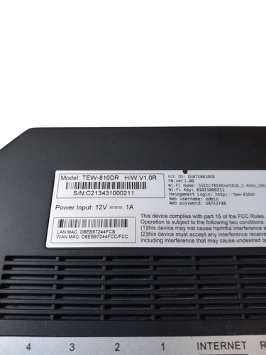 Trendnet TEW-810DR AC750 Dual Band Wireless Router Wi-Fi | tested working - Picture 4 of 5