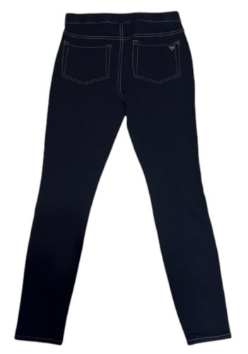 Justice Girls Denim Leggings/Jeggings Blue Rinse Wash Pull On Logo Size 18 - Picture 10 of 12