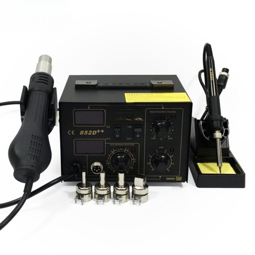 Dual Digital Hot Air Gun Desoldering Station 2-in-1 Soldering Iron Welding - Picture 2 of 11