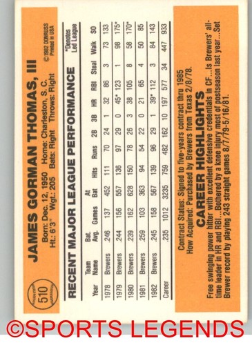 1983 Donruss MLB #501-600 - Picture 21 of 201