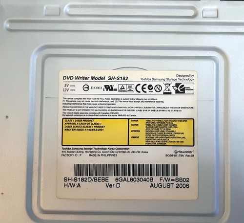 DVD-RW / Laufwerk für PC/ LG / Toshiba/ SH-S182/ GSA-H20L/ IDE / Schwarze Blende - Bild 4 von 9