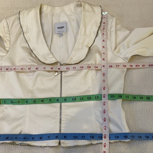 Moschino Jeans Women Fulll Zip Shine Lightweight Blazer Jacket US 12 GB 16 - Picture 12 of 15
