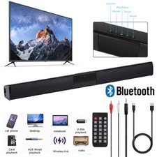 Wireless Sound Bar 4 Speaker System BT Subwoofer TV Home Speaker Theater Remote