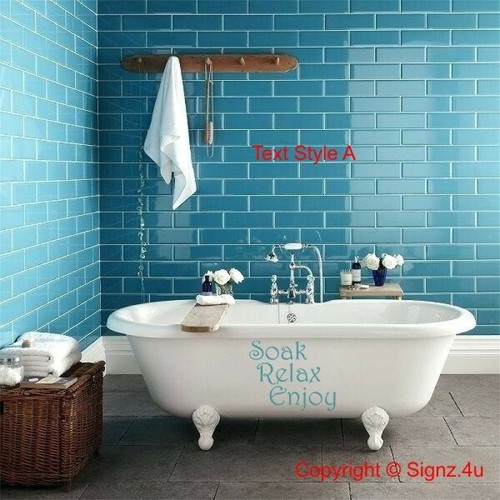 Bathroom and Tile Decal Stickers kit - Choices - Bathroom renovate Soak Relax - Picture 3 of 7